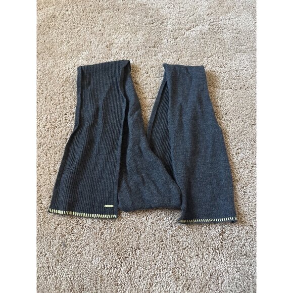 Lululemon Womens Gray Wrap Neon Green Scarf One Size Outdoors Athleisure - Picture 2 of 5